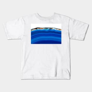 Blue agate slice mineral Kids T-Shirt